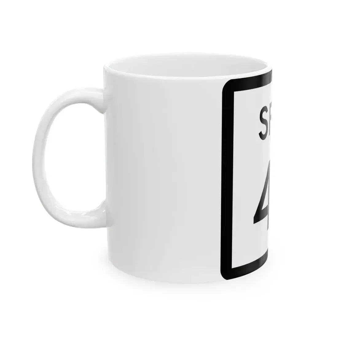 Texas Spur 43 (Texas) (Road Sign) White Coffee Mug - Go Mug Yourself