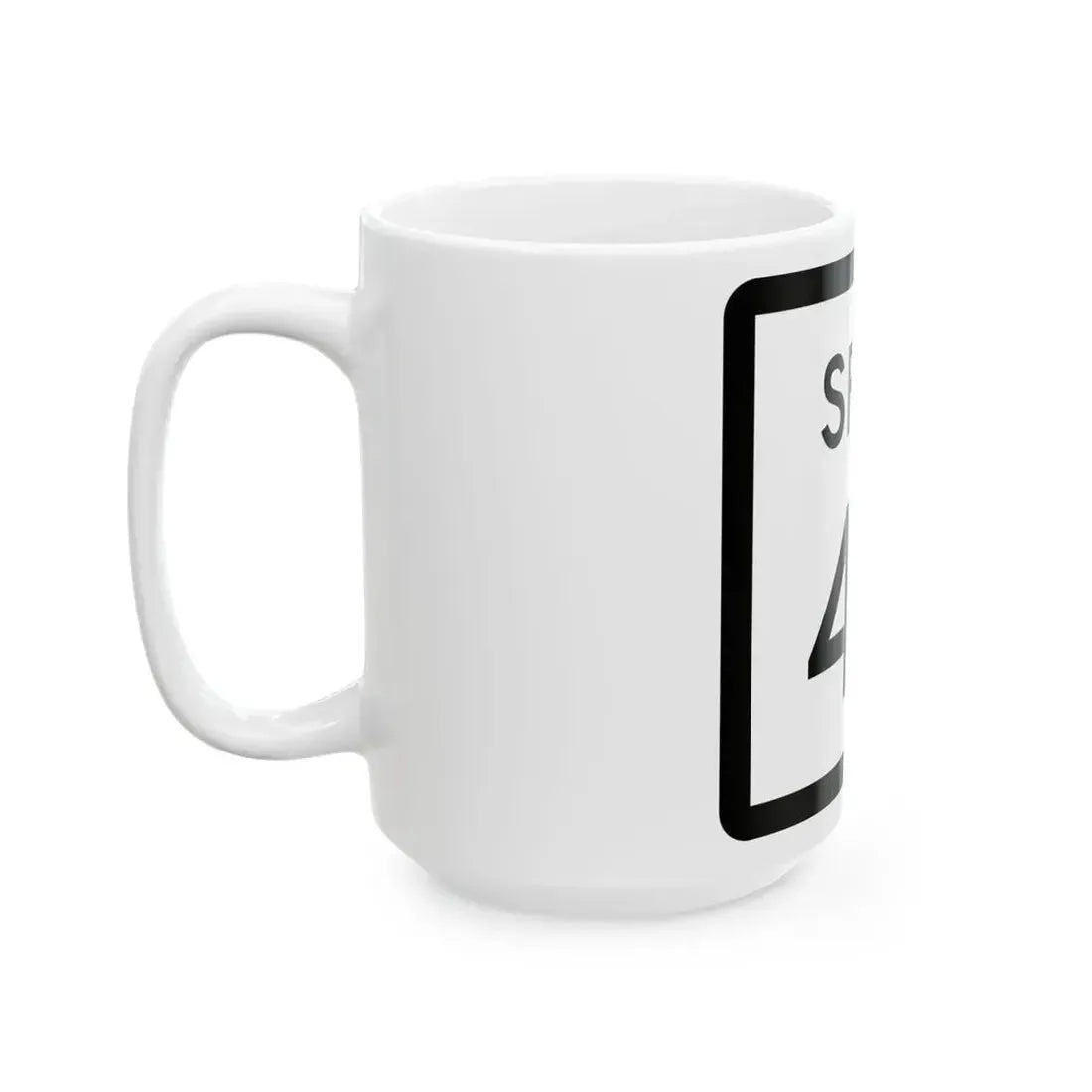 Texas Spur 43 (Texas) (Road Sign) White Coffee Mug - Go Mug Yourself