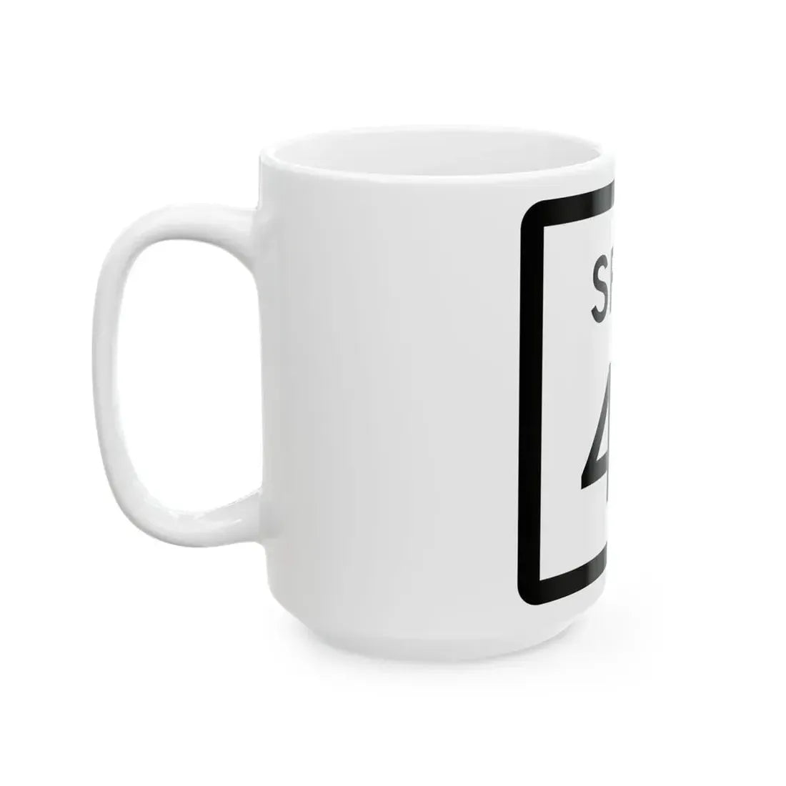 Texas Spur 44 (Texas) (Road Sign) White Coffee Mug - Go Mug Yourself