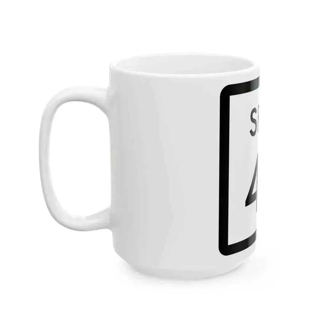 Texas Spur 45 (Texas) (Road Sign) White Coffee Mug - Go Mug Yourself