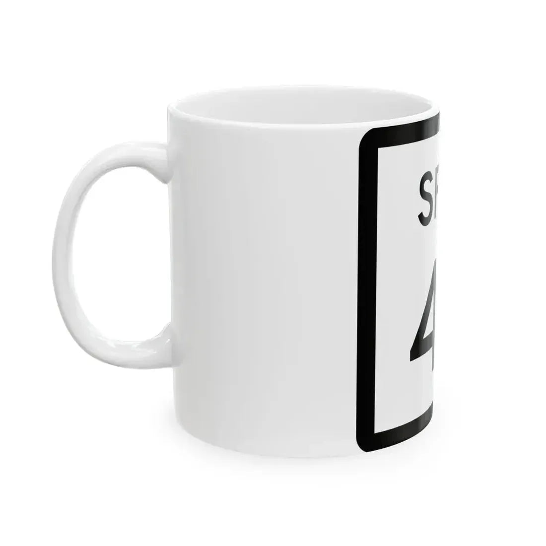 Texas Spur 47 (Texas) (Road Sign) White Coffee Mug - Go Mug Yourself