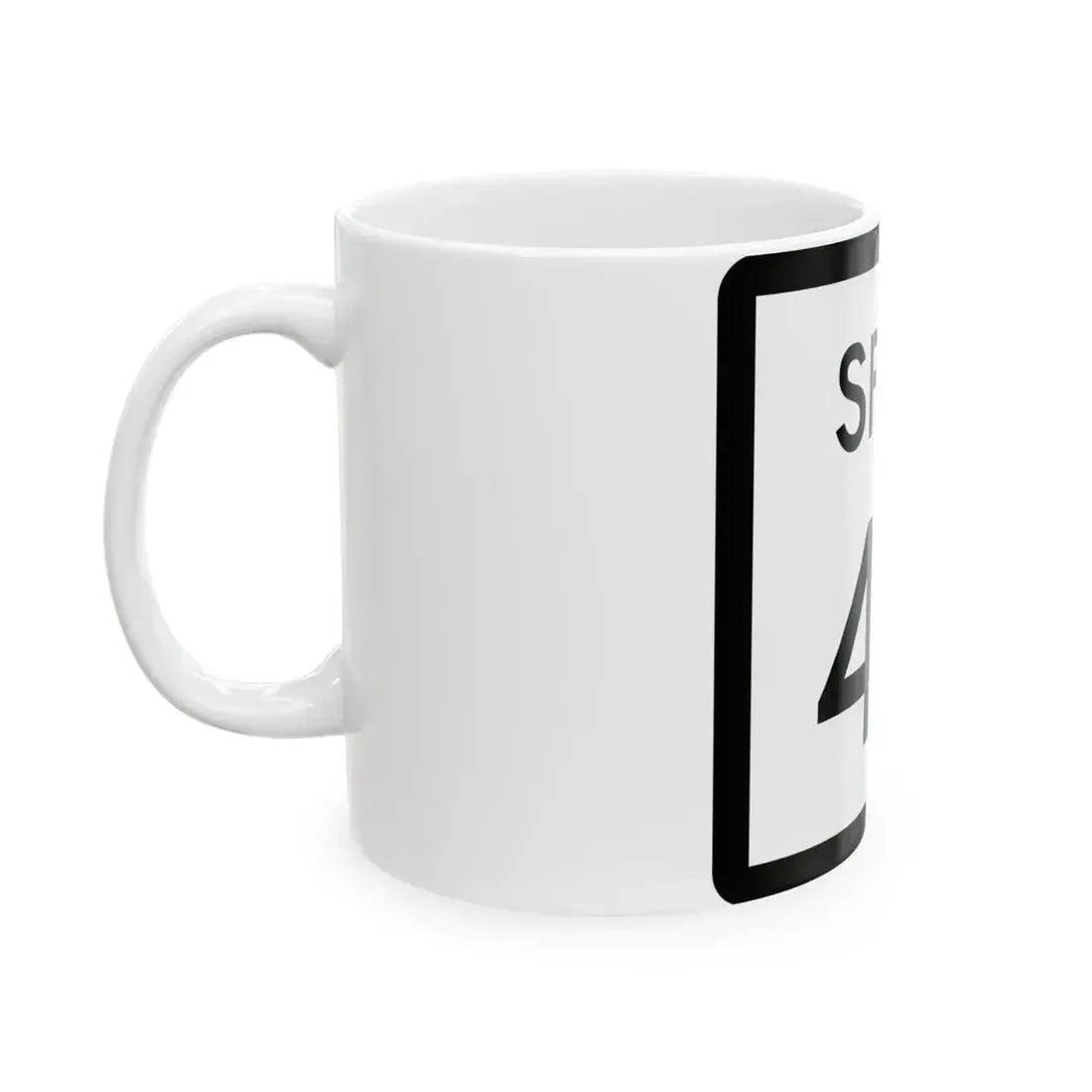 Texas Spur 48 (Texas) (Road Sign) White Coffee Mug - Go Mug Yourself