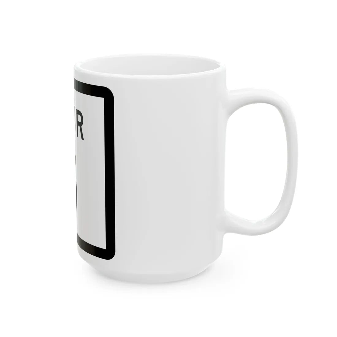 Texas Spur 5 (Texas) (Road Sign) White Coffee Mug - Go Mug Yourself