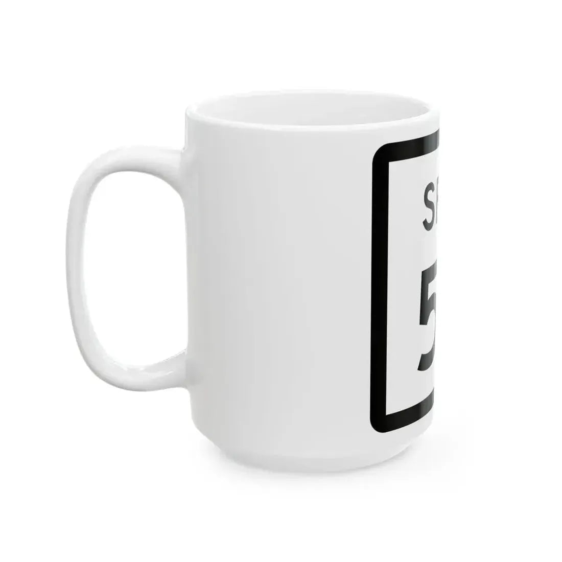 Texas Spur 52 (Texas) (Road Sign) White Coffee Mug - Go Mug Yourself