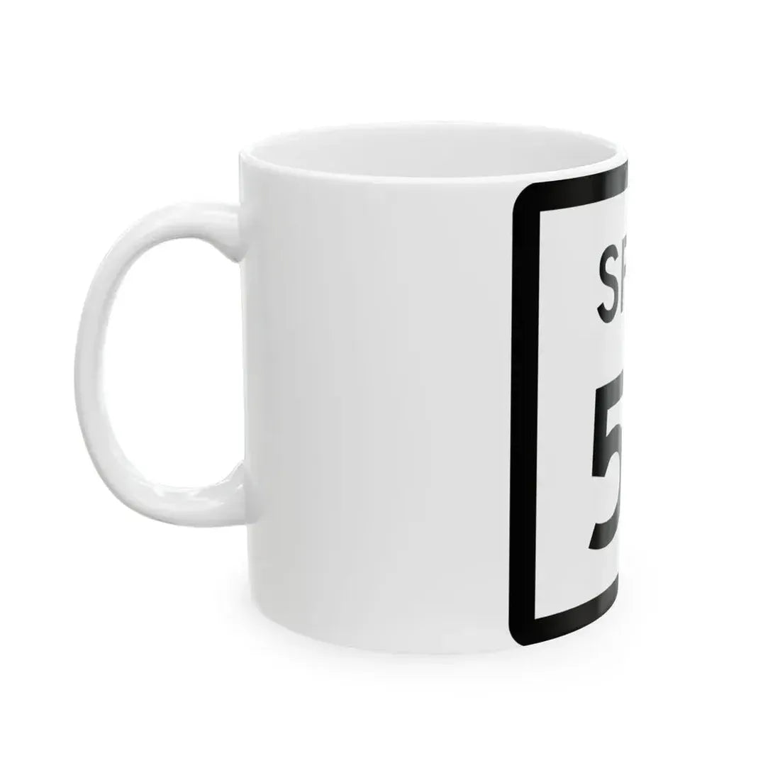 Texas Spur 54 (Texas) (Road Sign) White Coffee Mug - Go Mug Yourself