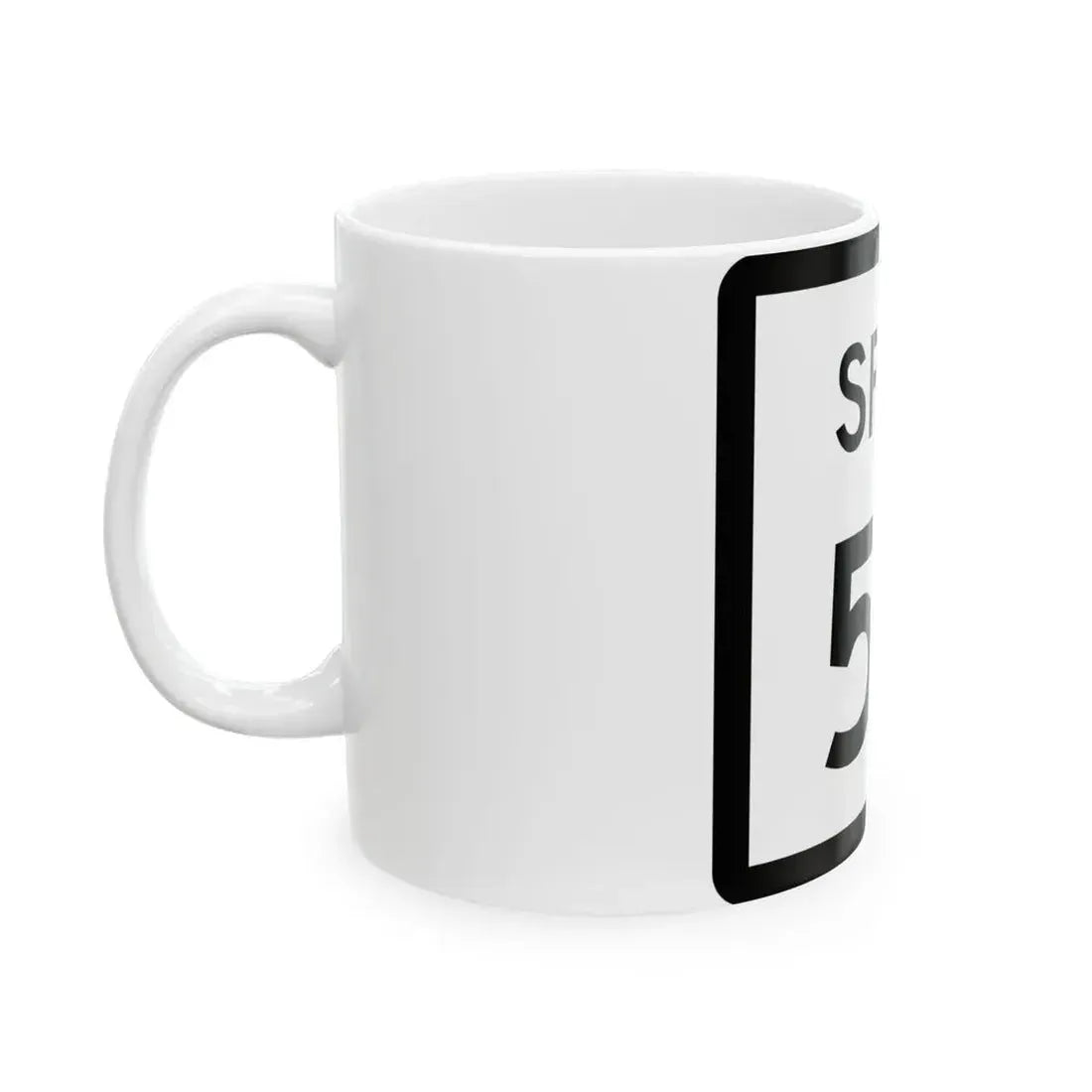 Texas Spur 57 (Texas) (Road Sign) White Coffee Mug - Go Mug Yourself