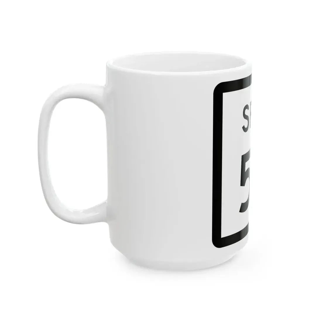Texas Spur 58 (Texas) (Road Sign) White Coffee Mug - Go Mug Yourself