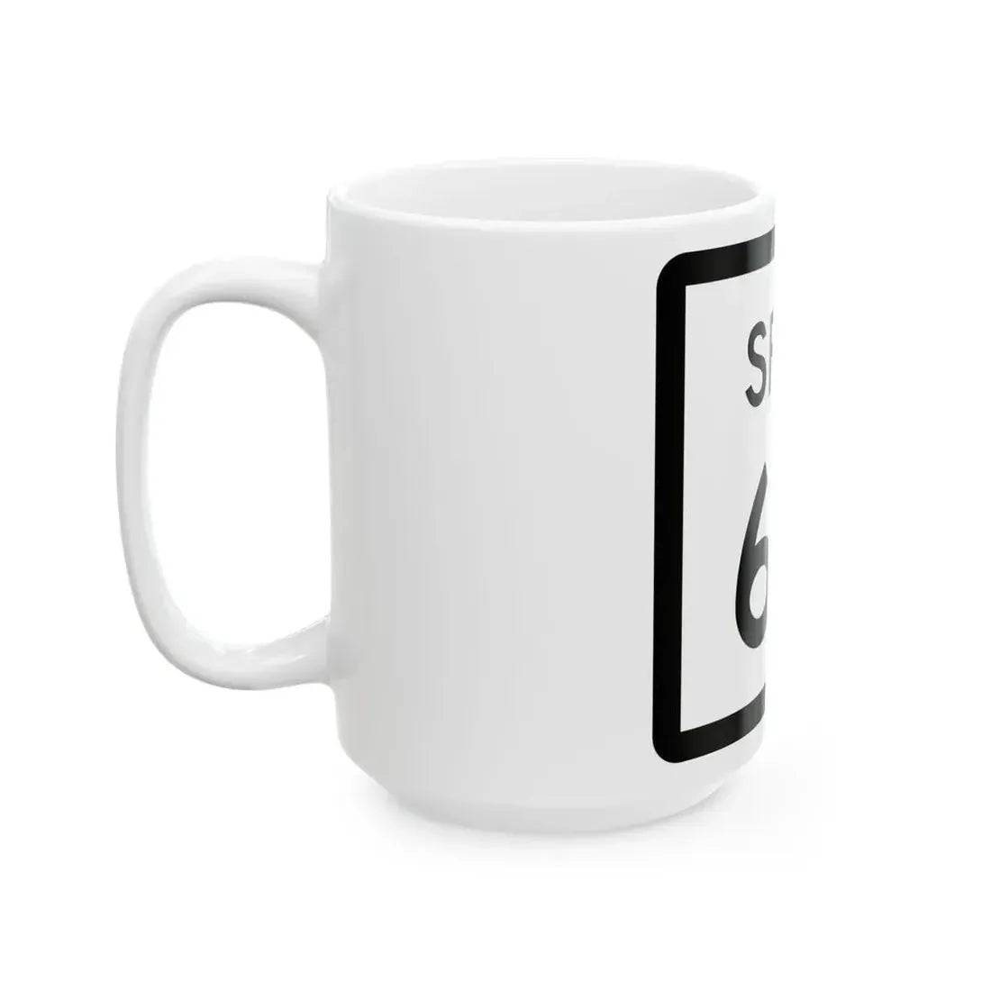 Texas Spur 60 (Texas) (Road Sign) White Coffee Mug - Go Mug Yourself