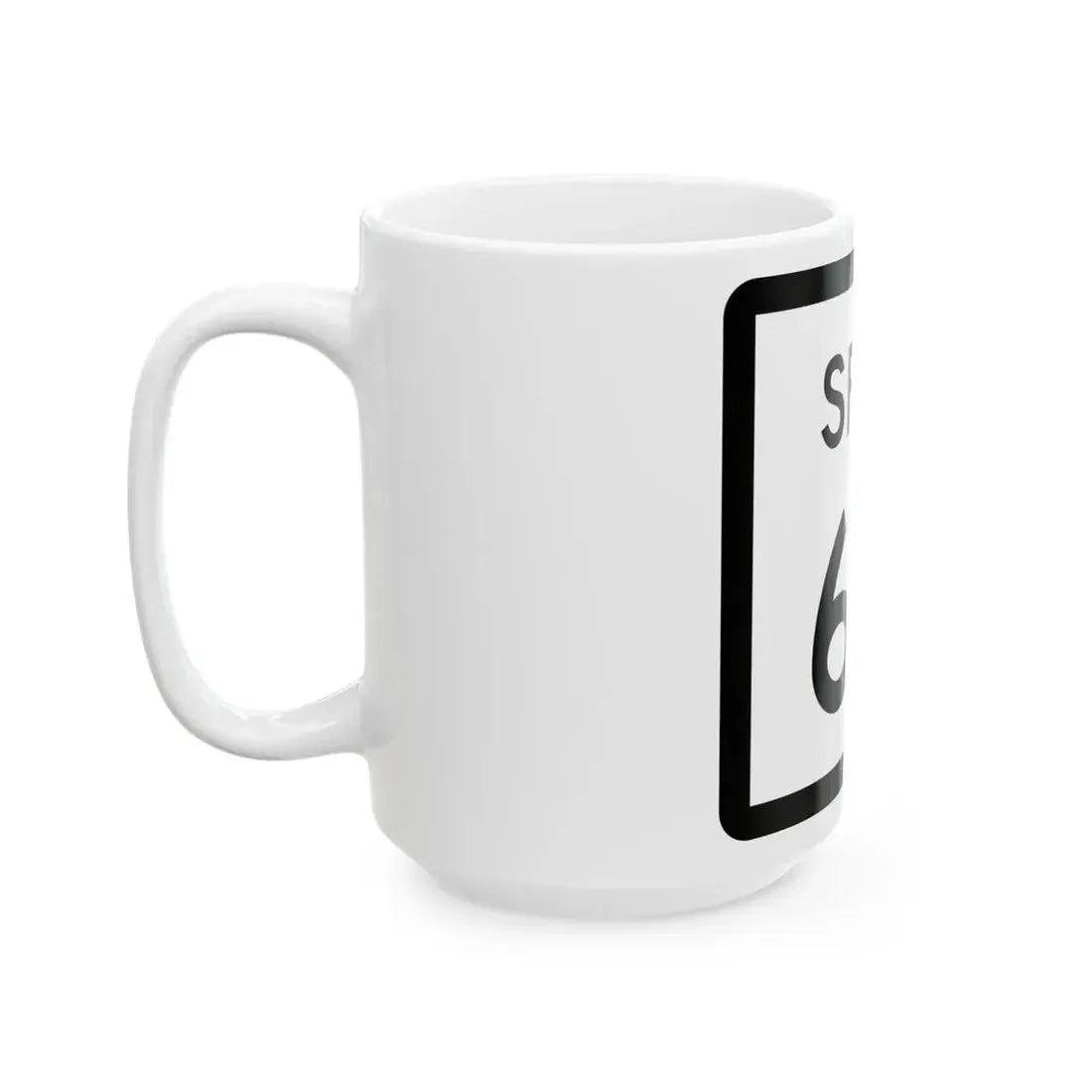 Texas Spur 65 (Texas) (Road Sign) White Coffee Mug - Go Mug Yourself