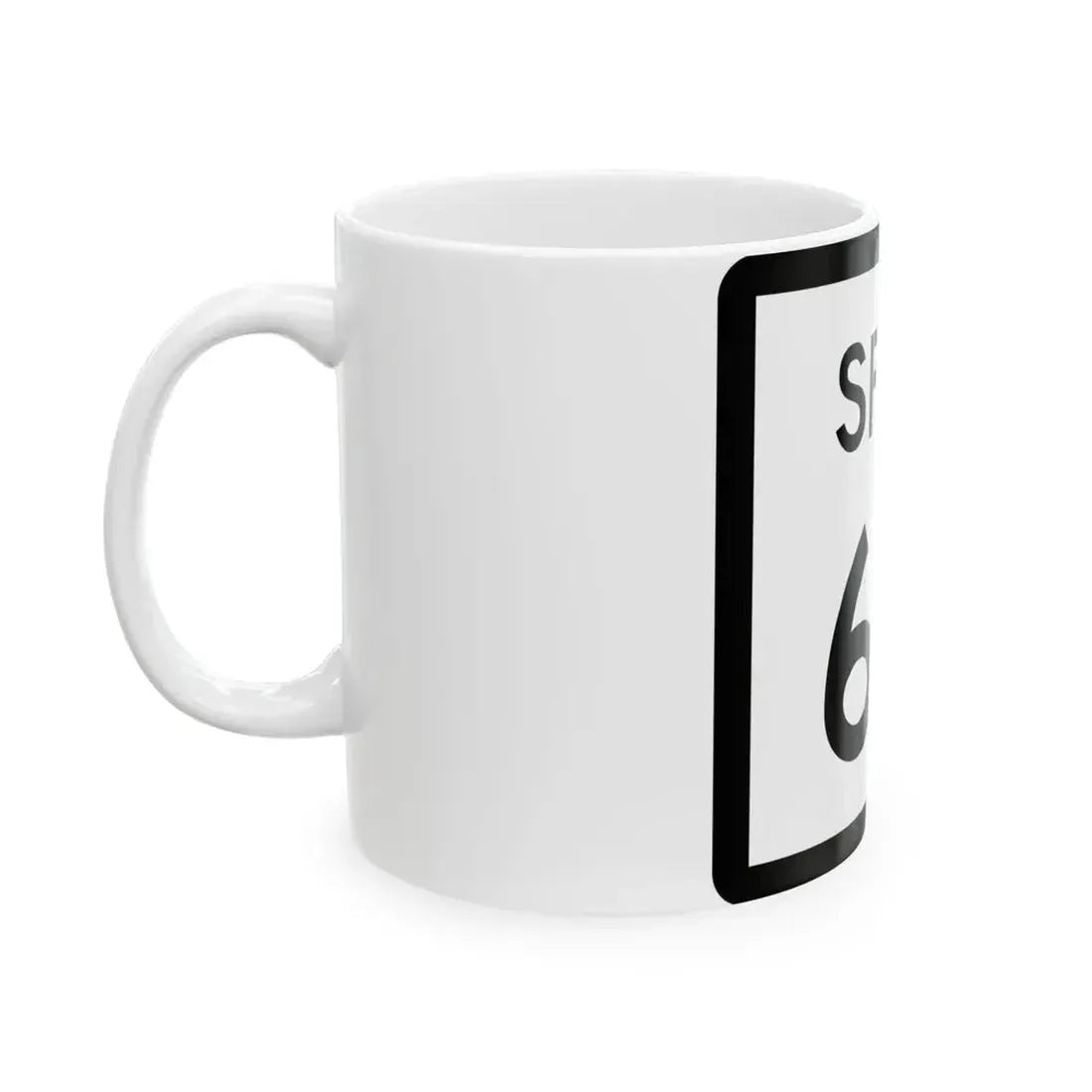 Texas Spur 66 (Texas) (Road Sign) White Coffee Mug - Go Mug Yourself