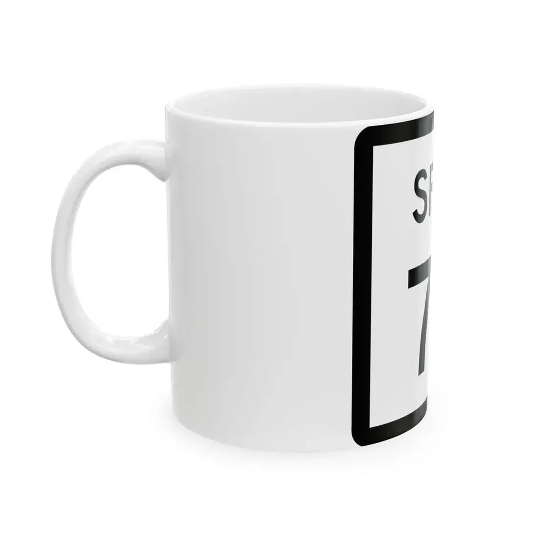 Texas Spur 70 (Texas) (Road Sign) White Coffee Mug - Go Mug Yourself