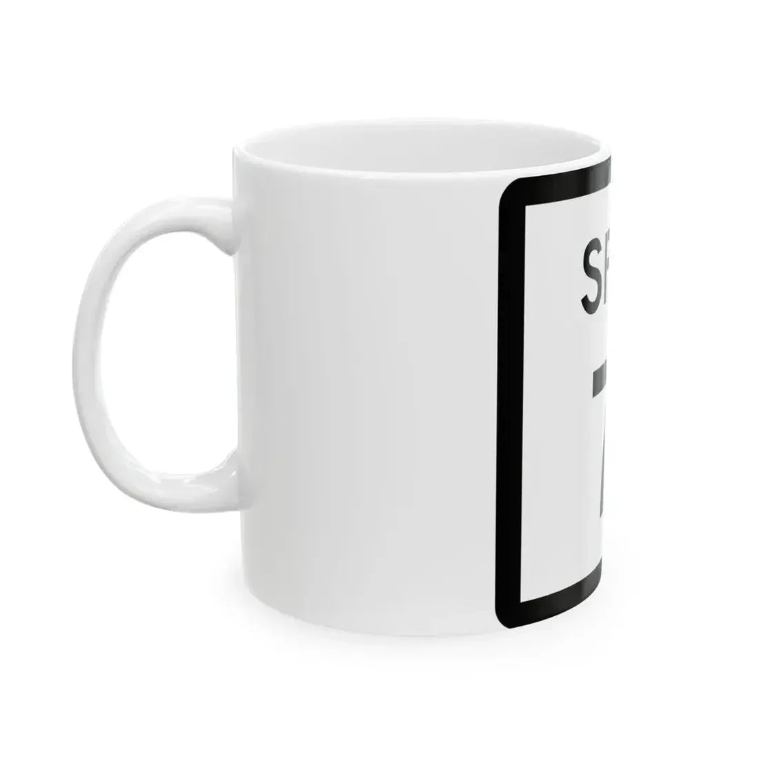 Texas Spur 71 (Texas) (Road Sign) White Coffee Mug - Go Mug Yourself