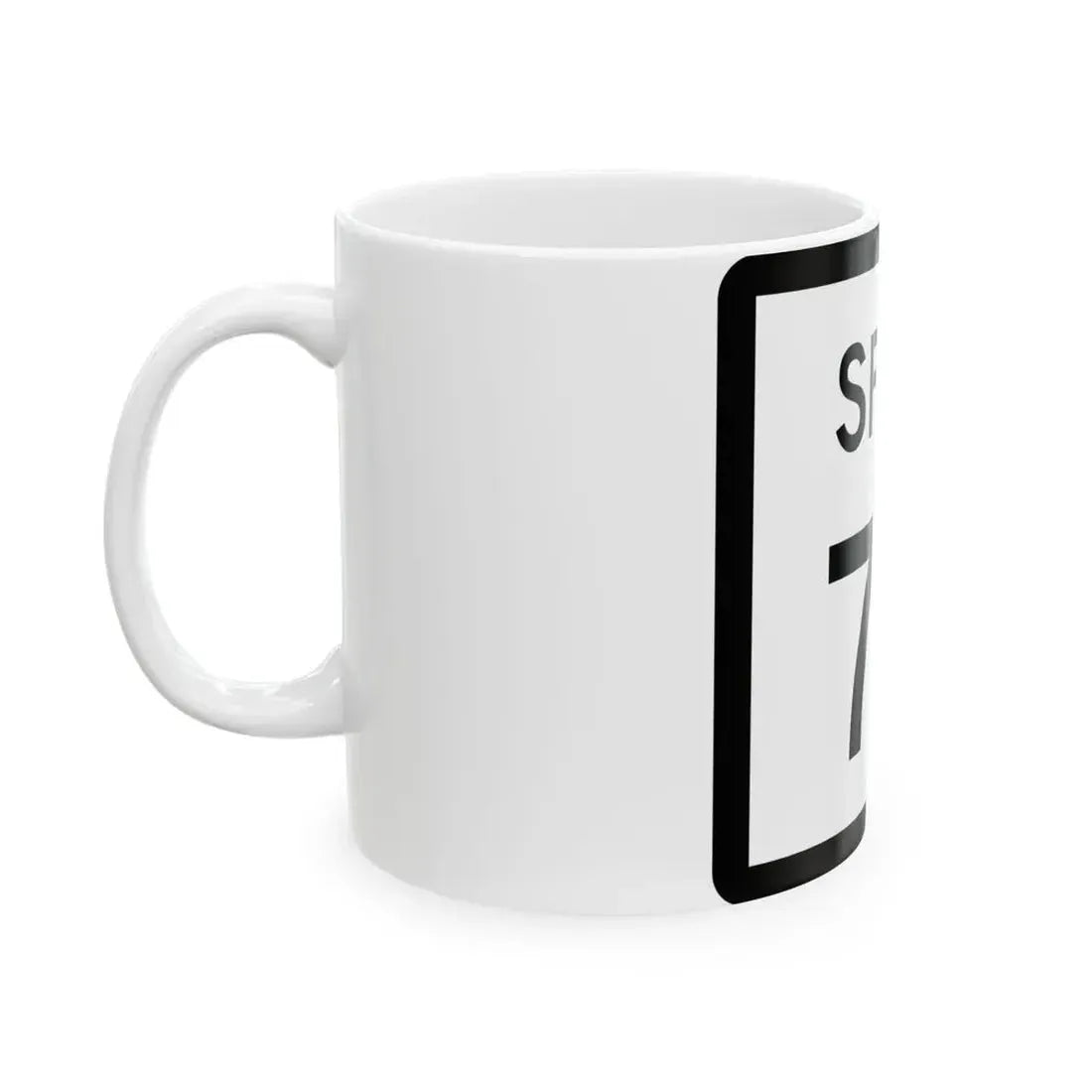 Texas Spur 72 (Texas) (Road Sign) White Coffee Mug - Go Mug Yourself