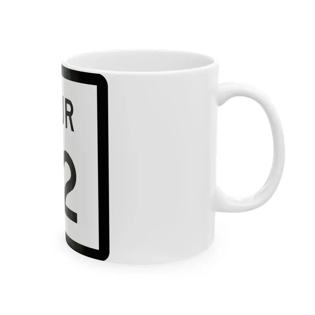 Texas Spur 72 (Texas) (Road Sign) White Coffee Mug - Go Mug Yourself