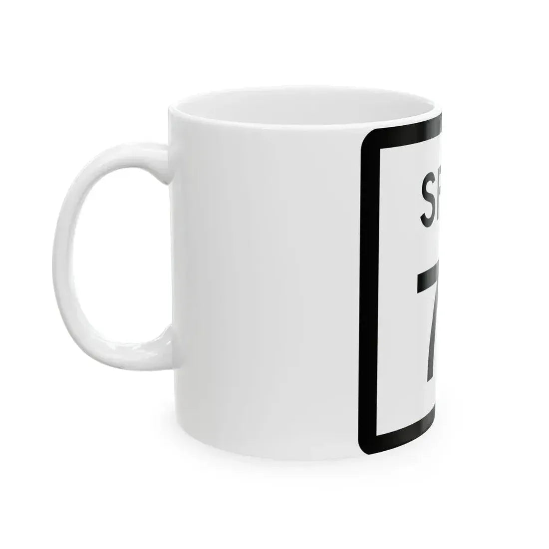 Texas Spur 73 (Texas) (Road Sign) White Coffee Mug - Go Mug Yourself