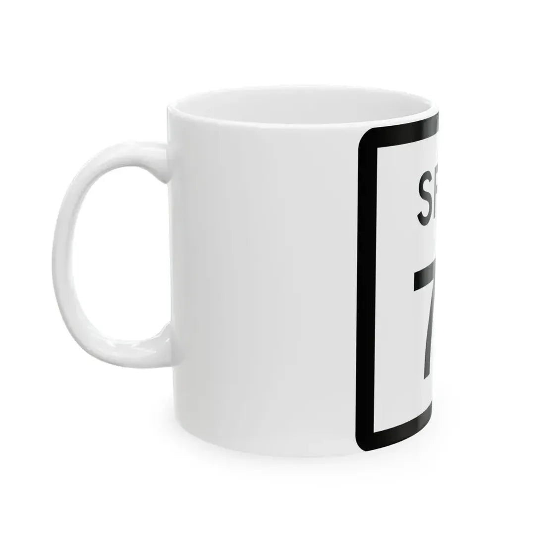 Texas Spur 74 (Texas) (Road Sign) White Coffee Mug - Go Mug Yourself