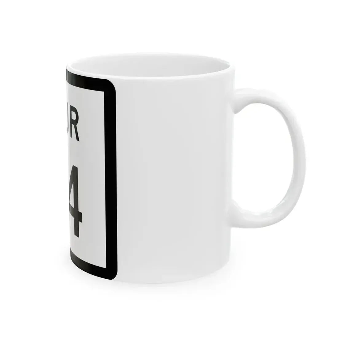 Texas Spur 74 (Texas) (Road Sign) White Coffee Mug - Go Mug Yourself