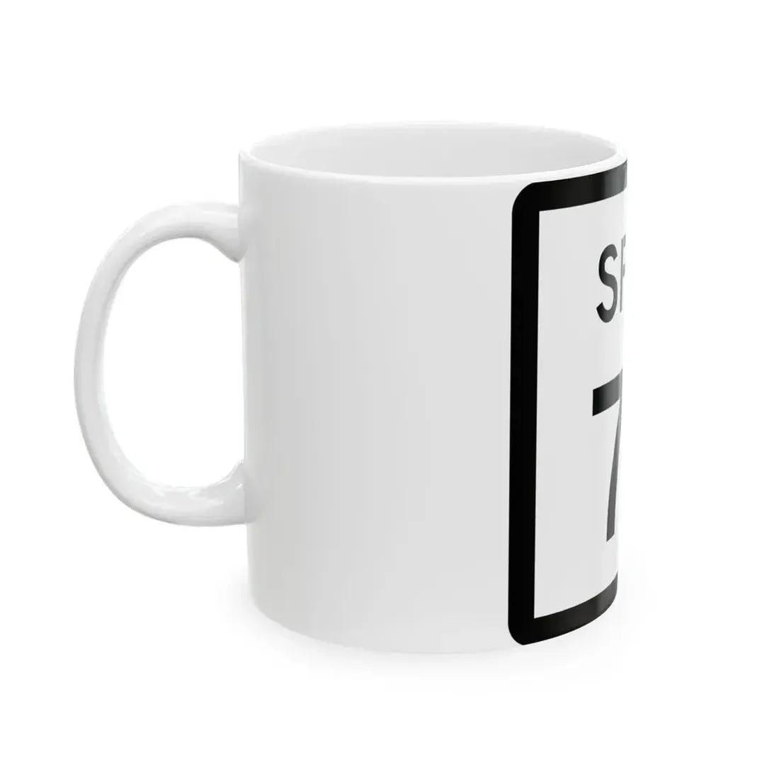 Texas Spur 77 (Texas) (Road Sign) White Coffee Mug - Go Mug Yourself