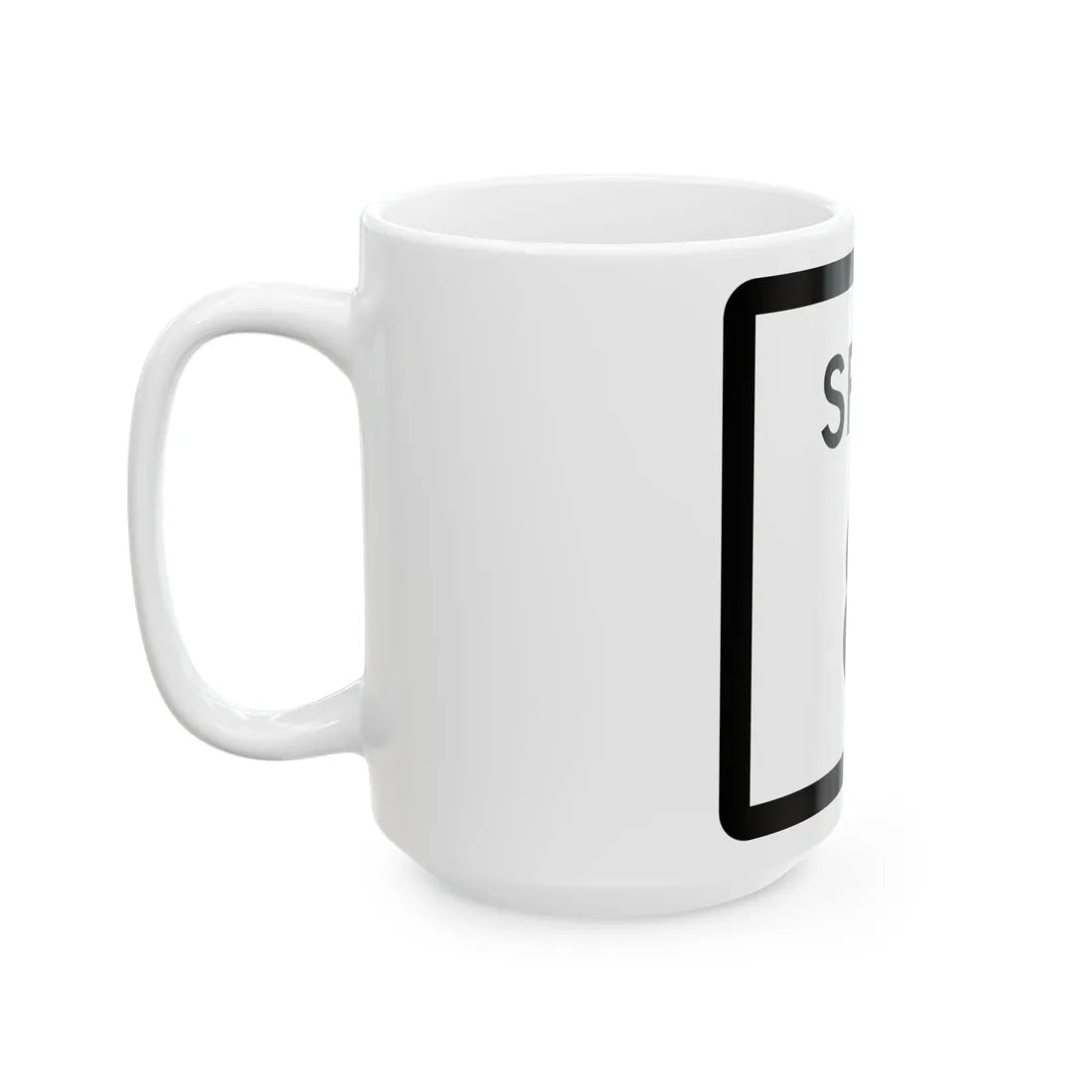 Texas Spur 8 (Texas) (Road Sign) White Coffee Mug - Go Mug Yourself