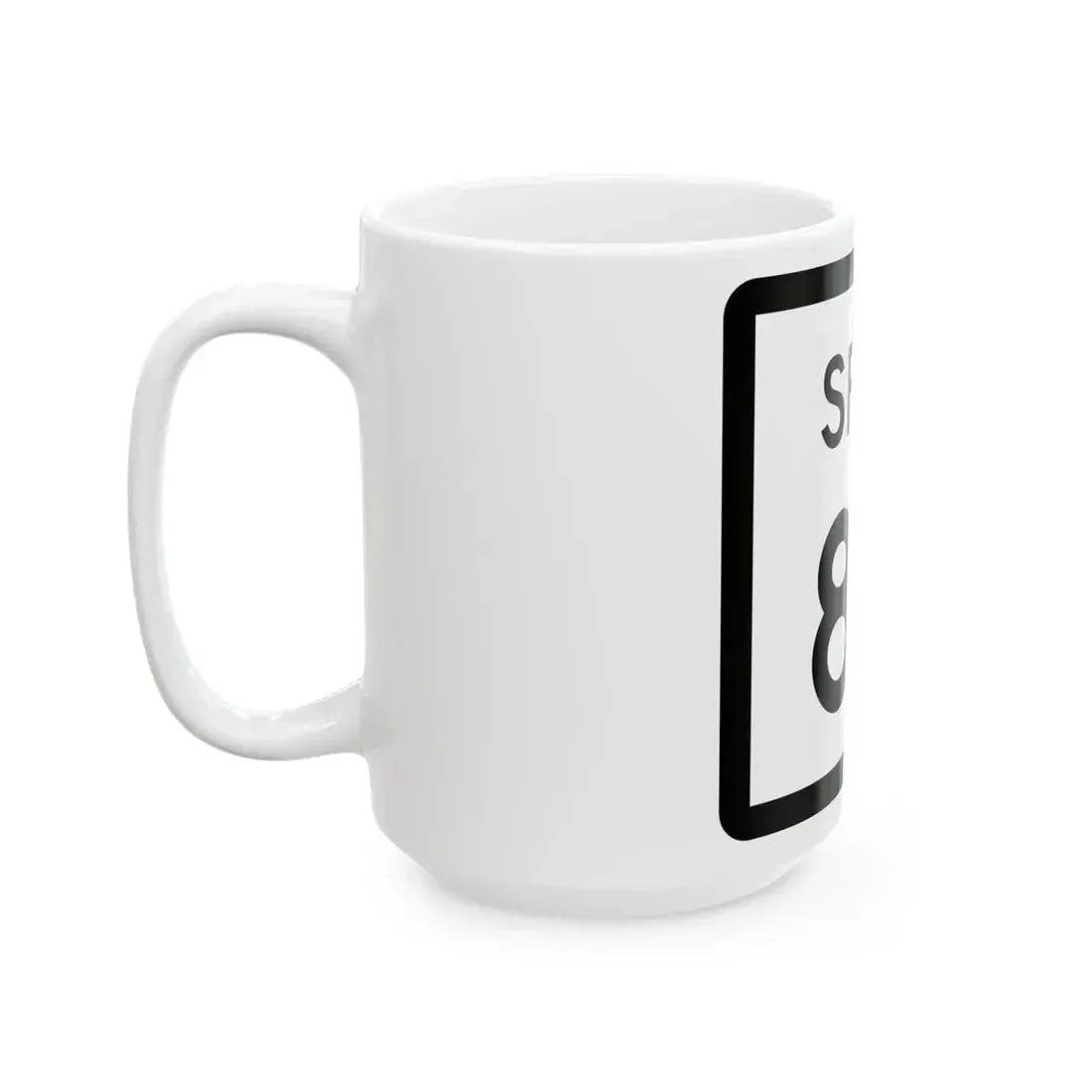 Texas Spur 86 (Texas) (Road Sign) White Coffee Mug - Go Mug Yourself