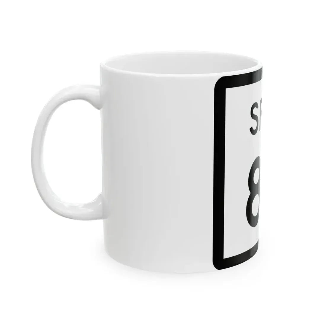 Texas Spur 88 (Texas) (Road Sign) White Coffee Mug - Go Mug Yourself