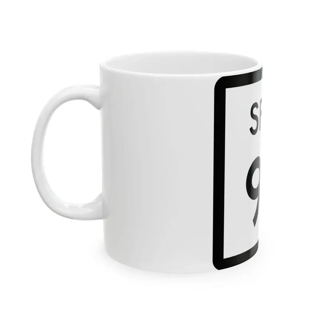 Texas Spur 90 (Texas) (Road Sign) White Coffee Mug - Go Mug Yourself