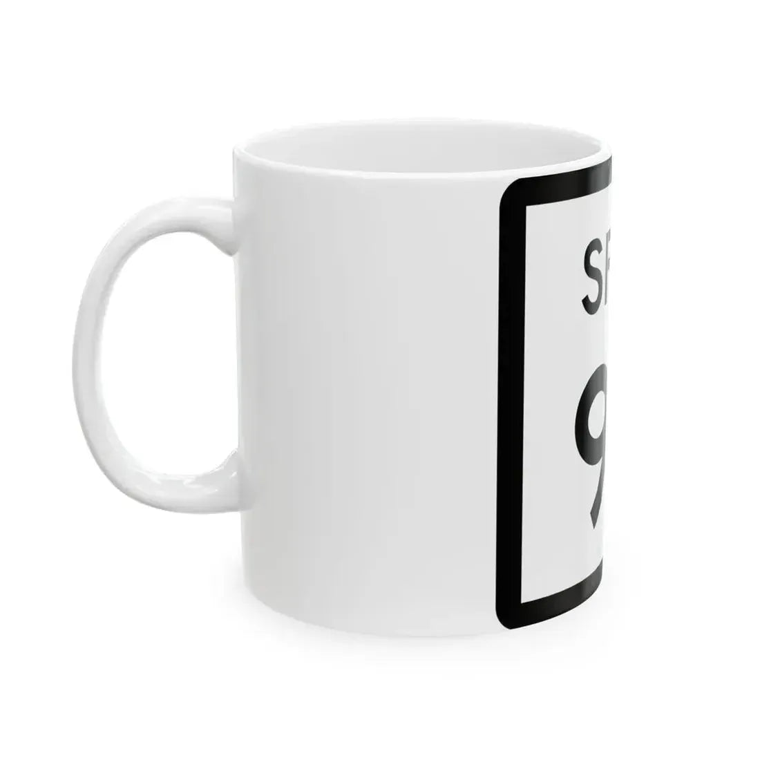 Texas Spur 92 (Texas) (Road Sign) White Coffee Mug - Go Mug Yourself