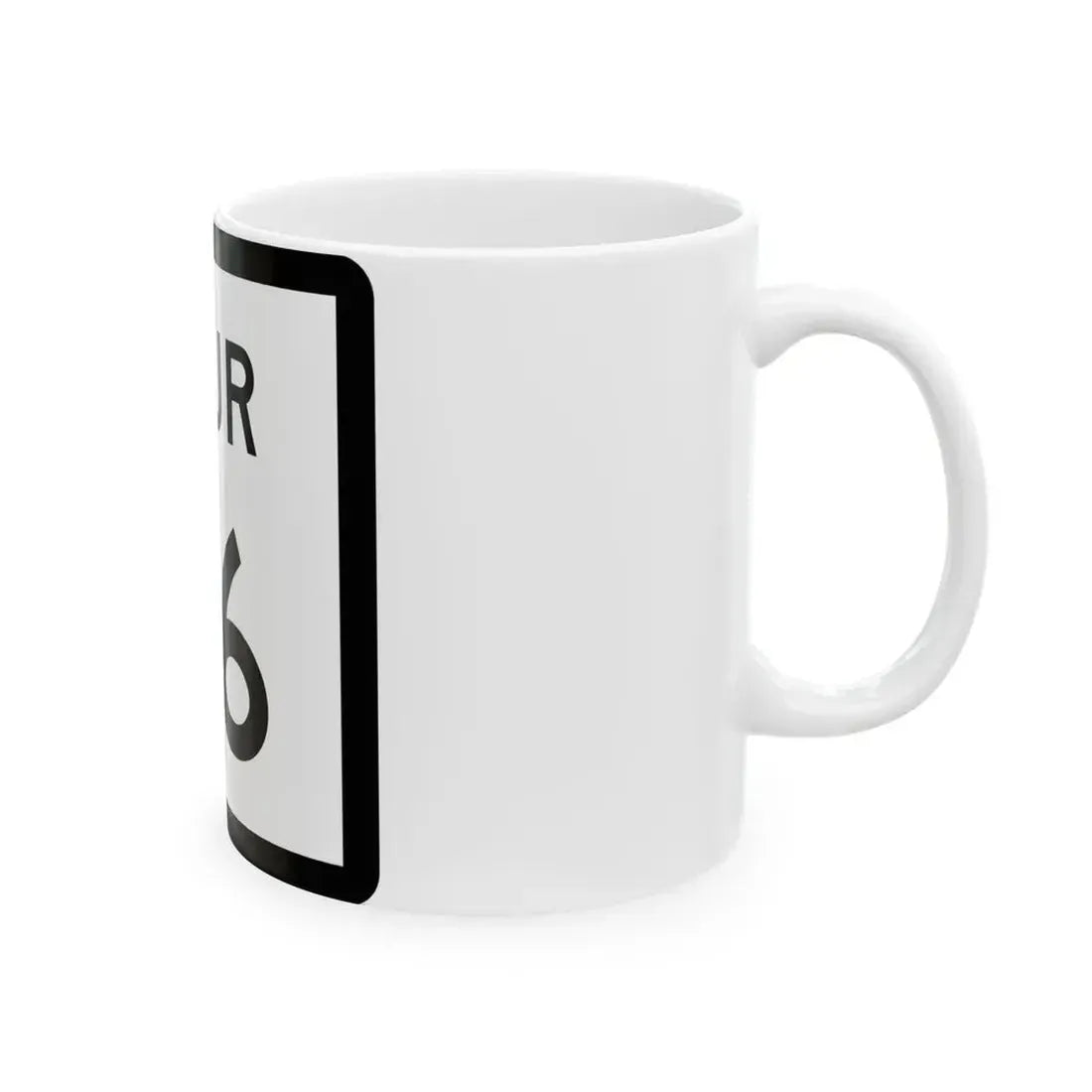Texas Spur 96 (Texas) (Road Sign) White Coffee Mug - Go Mug Yourself