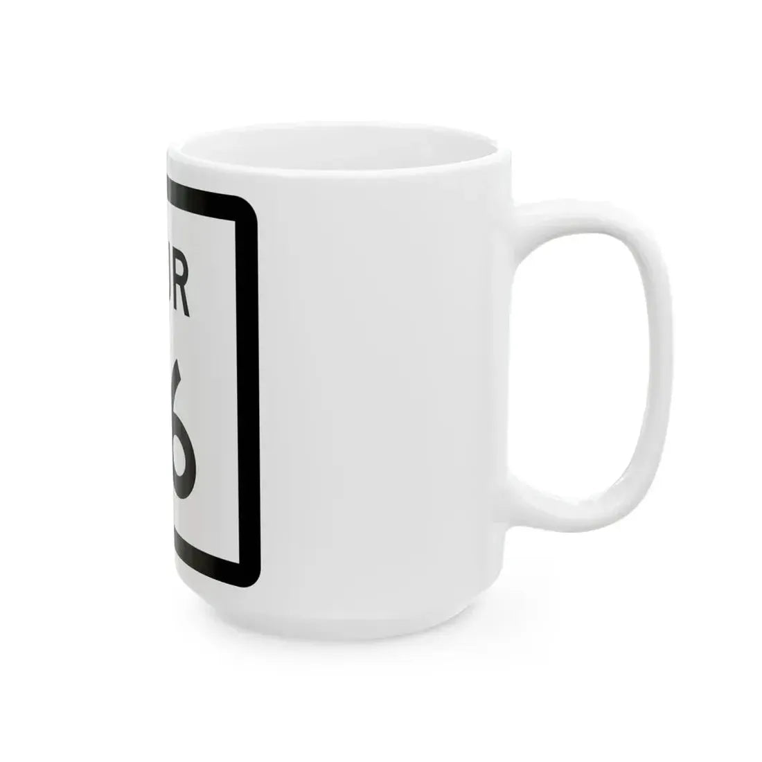 Texas Spur 96 (Texas) (Road Sign) White Coffee Mug - Go Mug Yourself
