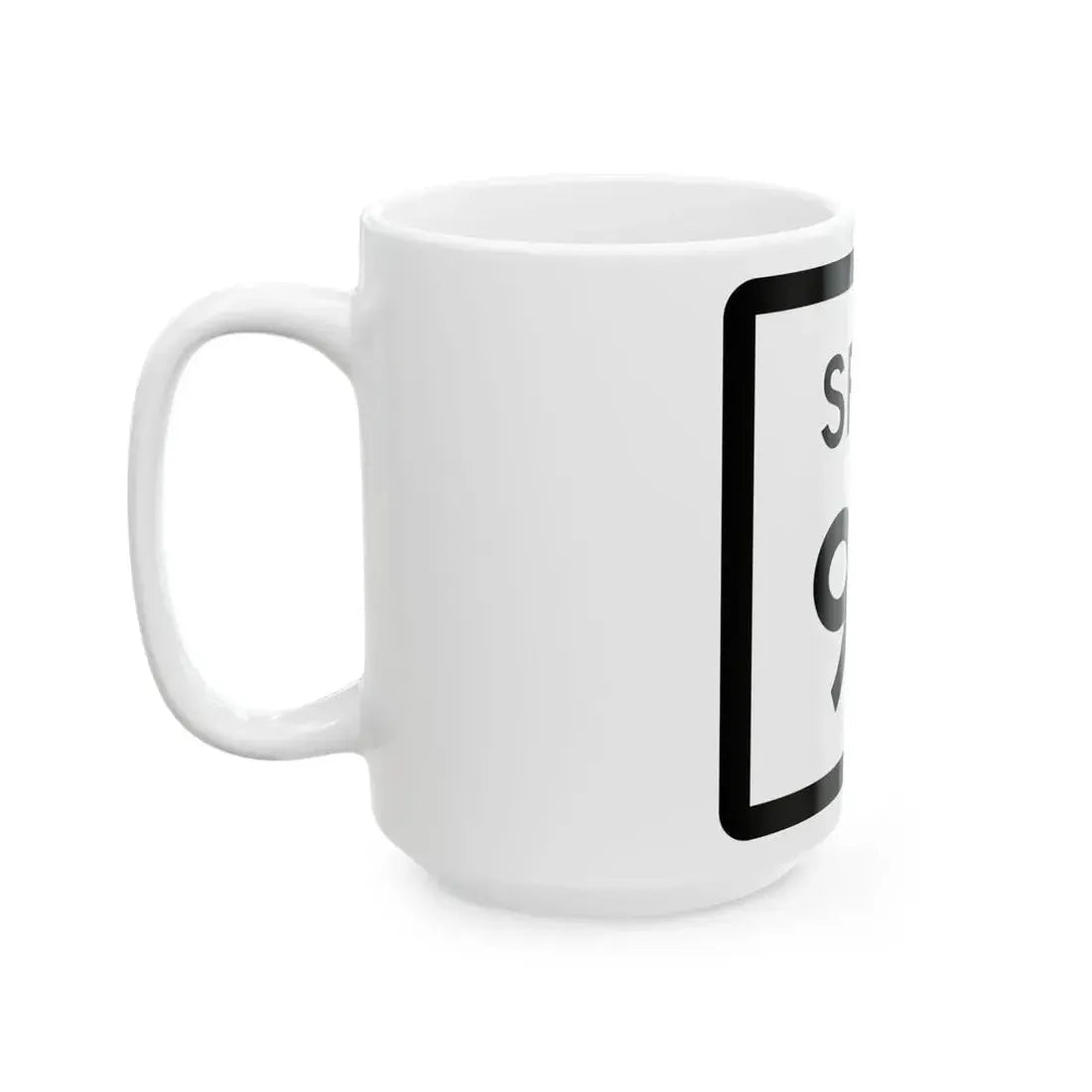 Texas Spur 99 (Texas) (Road Sign) White Coffee Mug - Go Mug Yourself