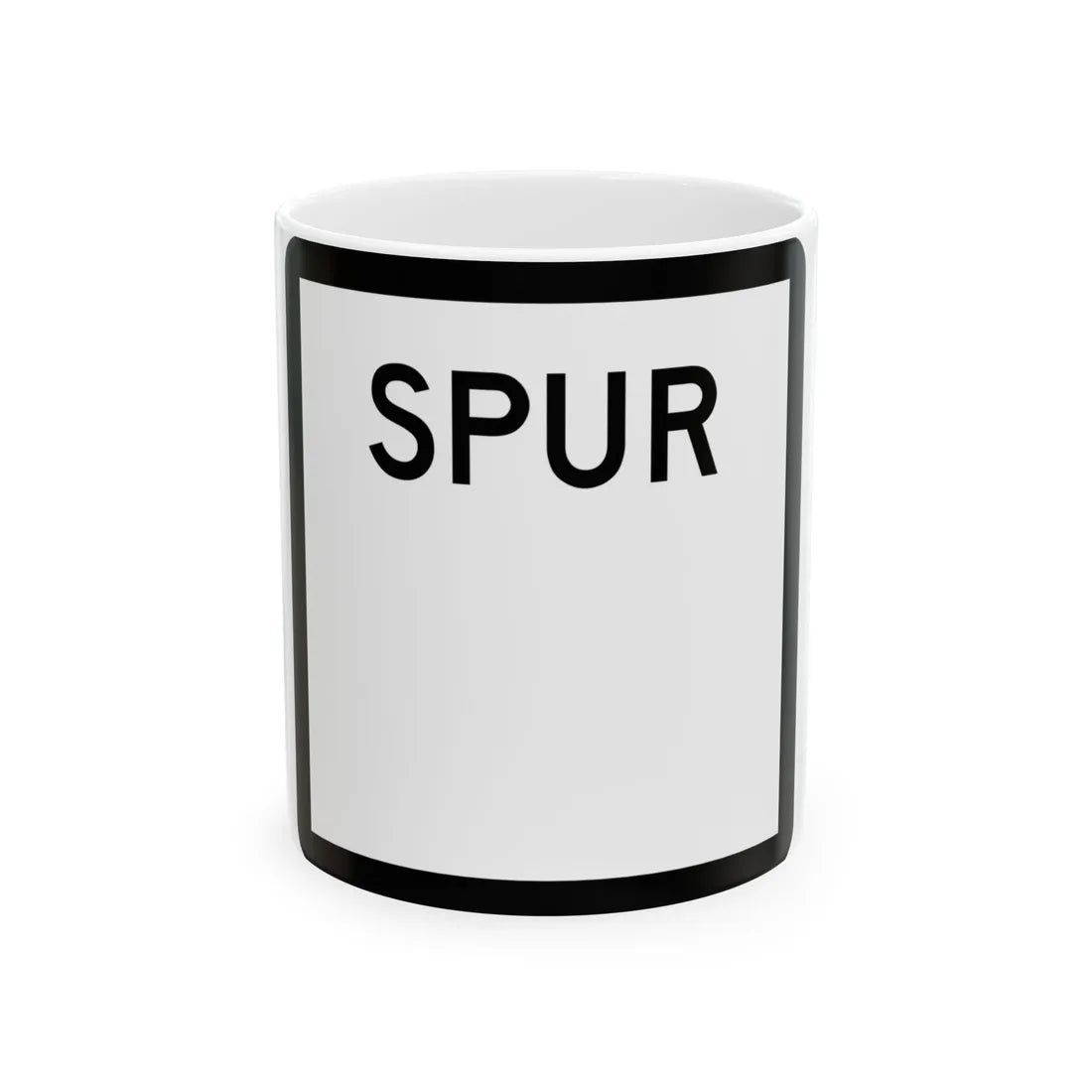 Texas Spur blank (Texas) (Road Sign) White Coffee Mug 11oz - Go Mug Yourself