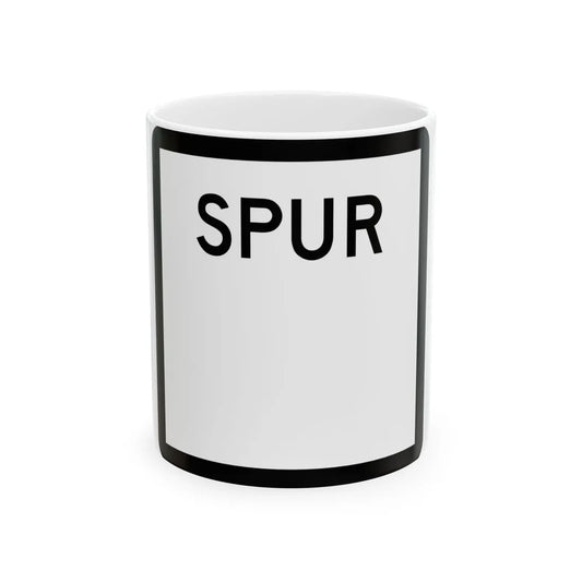 Texas Spur blank (Texas) (Road Sign) White Coffee Mug 11oz - Go Mug Yourself