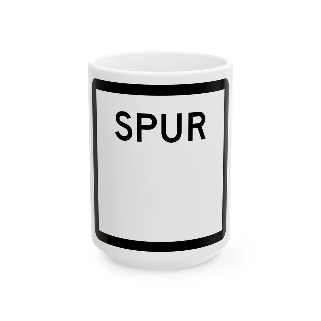 Texas Spur blank (Texas) (Road Sign) White Coffee Mug 15oz - Go Mug Yourself