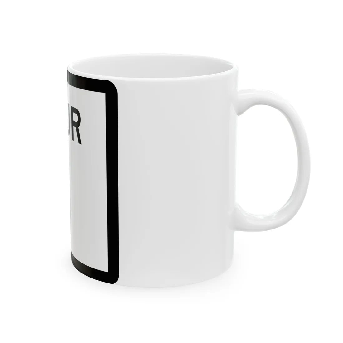 Texas Spur blank (Texas) (Road Sign) White Coffee Mug - Go Mug Yourself