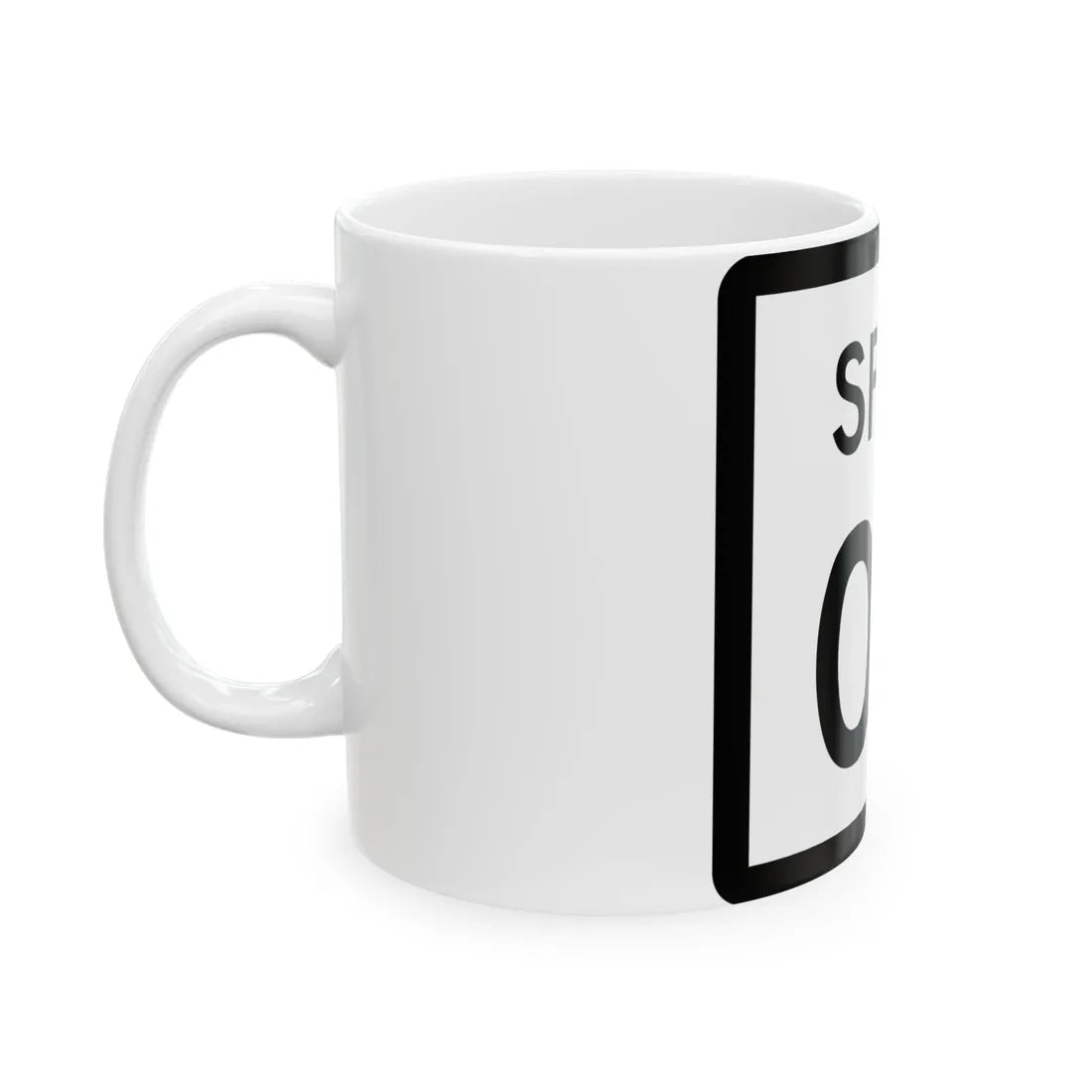 Texas Spur XX (Texas) (Road Sign) White Coffee Mug - Go Mug Yourself
