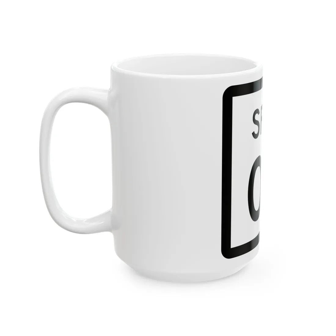 Texas Spur XX (Texas) (Road Sign) White Coffee Mug - Go Mug Yourself