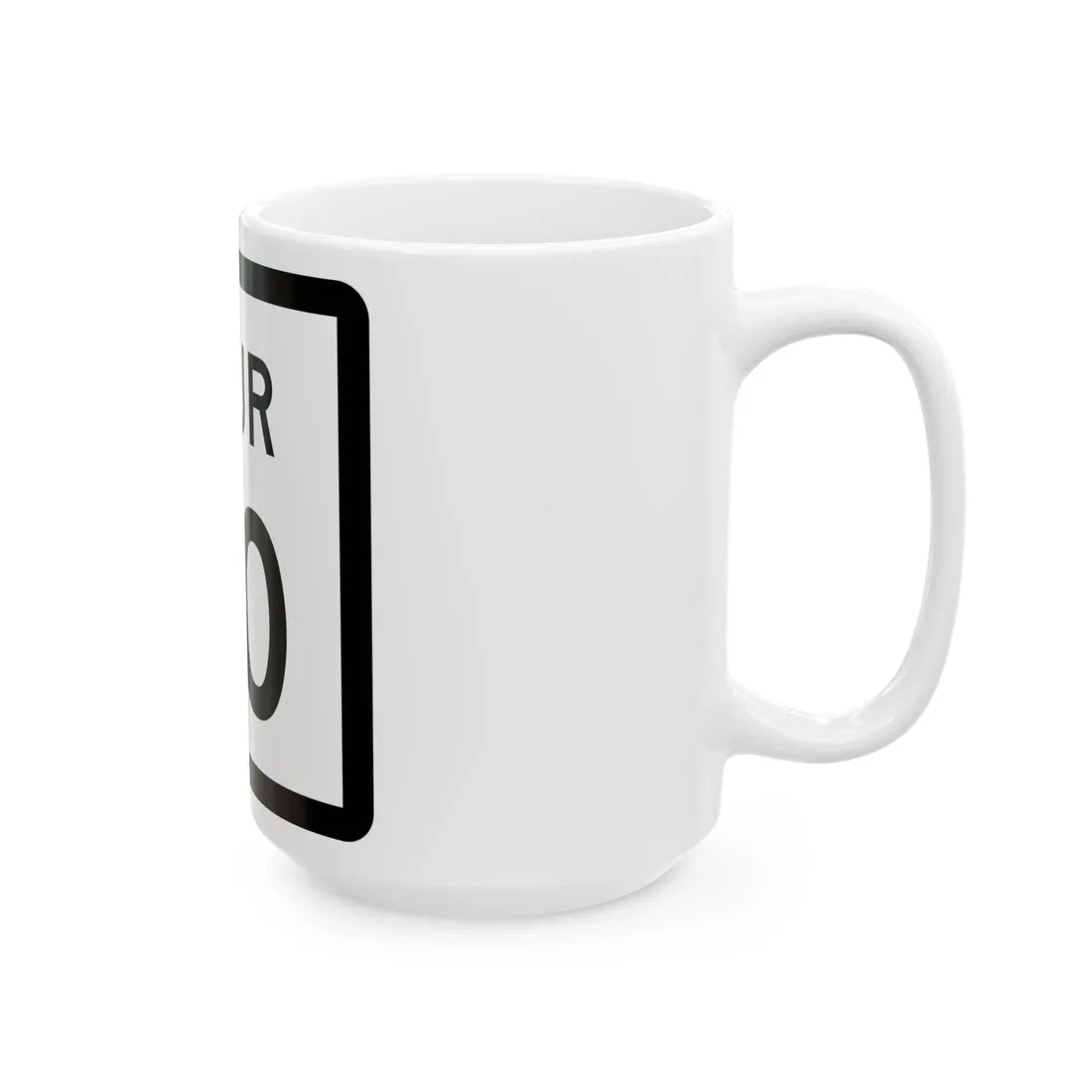Texas Spur XX (Texas) (Road Sign) White Coffee Mug - Go Mug Yourself