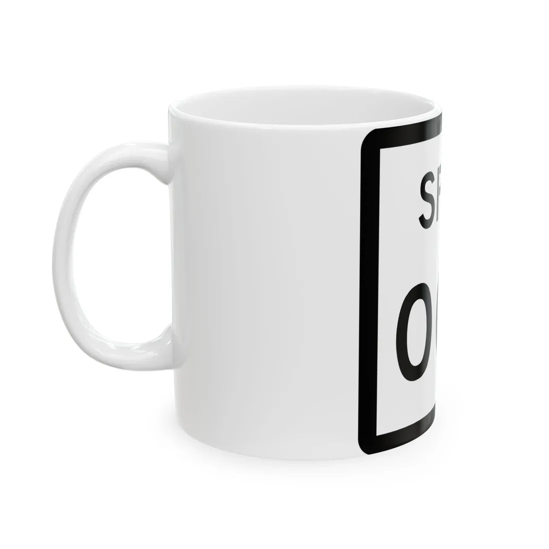Texas Spur XXX (Texas) (Road Sign) White Coffee Mug - Go Mug Yourself