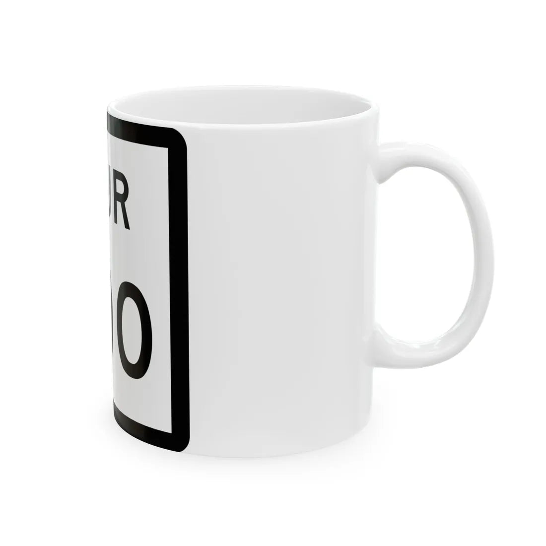 Texas Spur XXX (Texas) (Road Sign) White Coffee Mug - Go Mug Yourself
