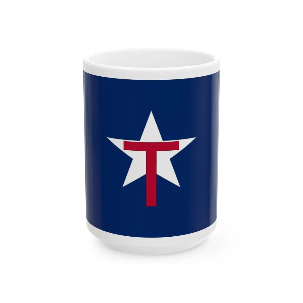 Texas State Guard Flag (United States) White Coffee Mug 15oz - Go Mug Yourself