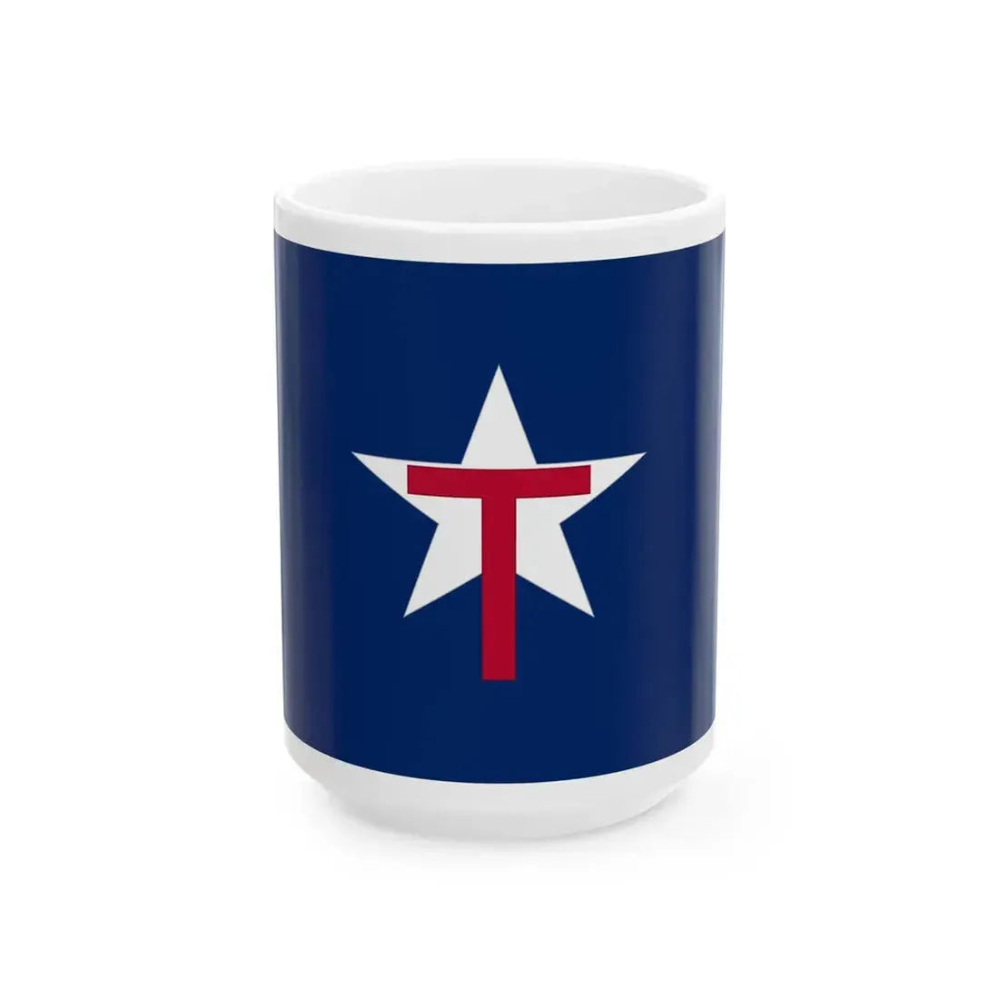 Texas State Guard Flag (United States) White Coffee Mug 15oz - Go Mug Yourself