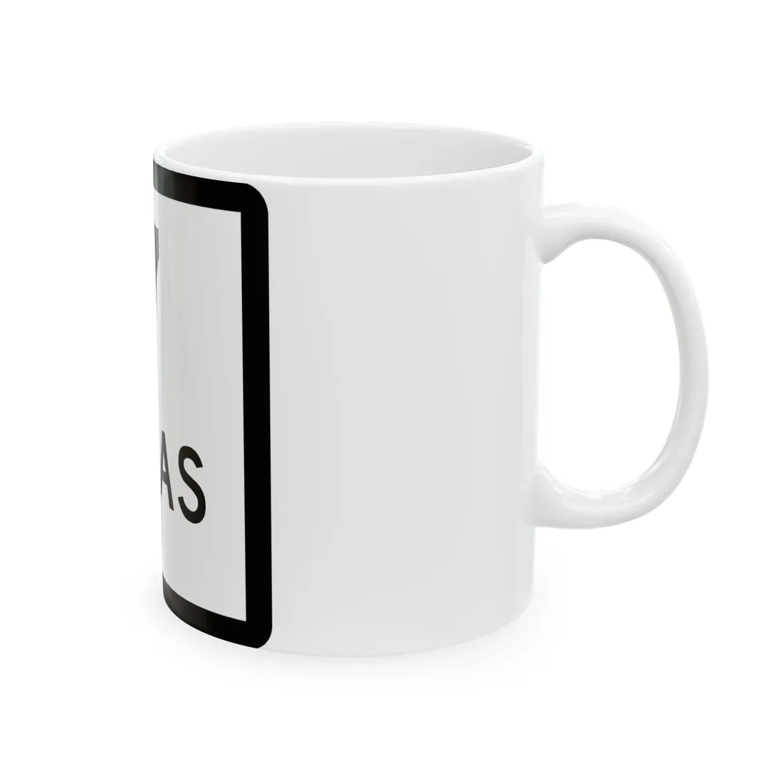 Texas X-X (Texas) (Road Sign) White Coffee Mug - Go Mug Yourself