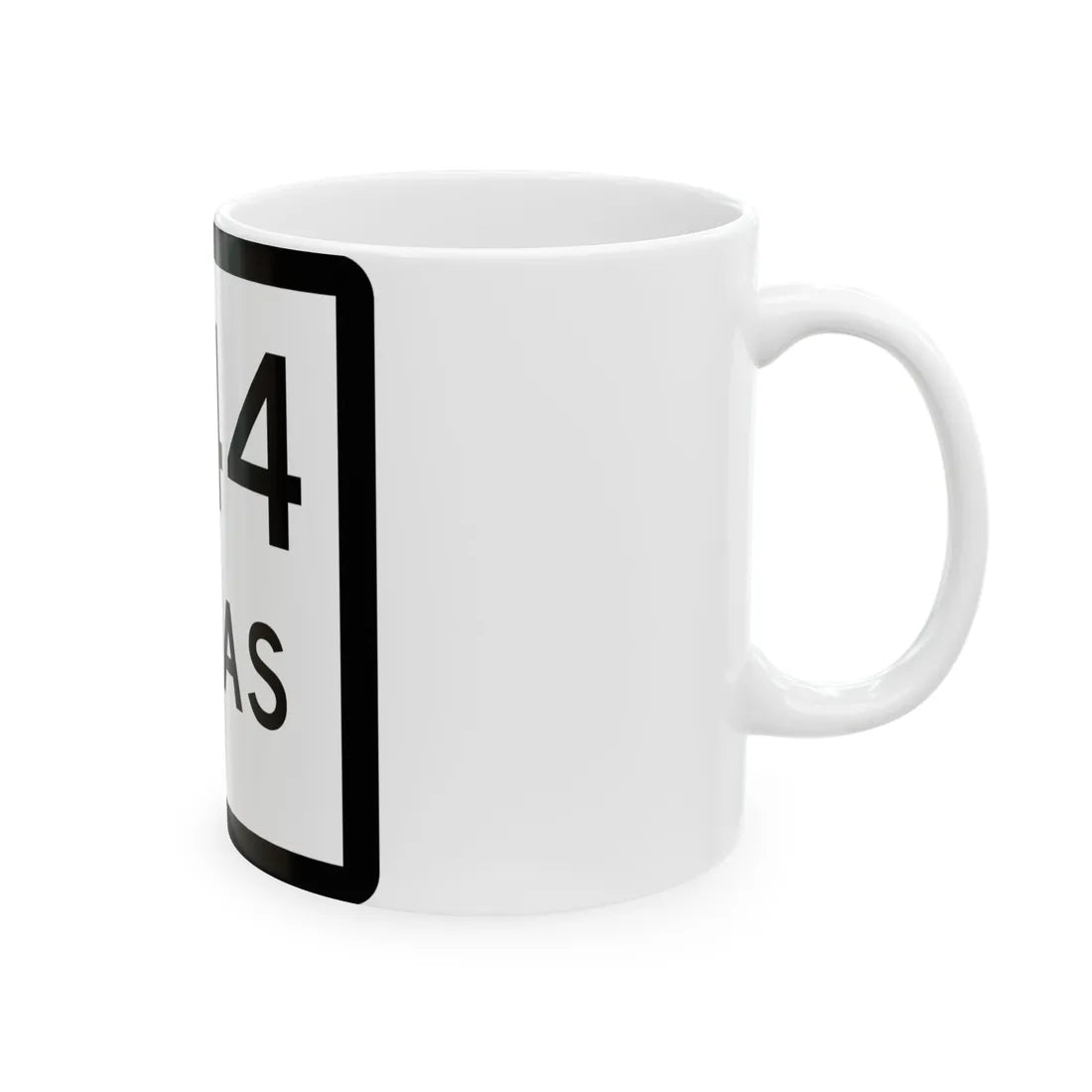 Texas XXX-X (Texas) (Road Sign) White Coffee Mug - Go Mug Yourself