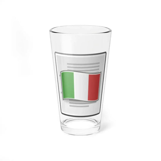 Text document italian (Italy) Pint Glass 16oz 16oz - Go Mug Yourself