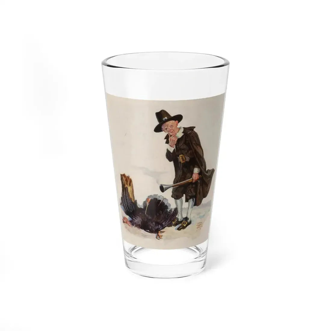 Thanksgiving, probable magazine cover, 1924 (Magazine Illustration) Pint Glass 16oz 16oz - Go Mug Yourself