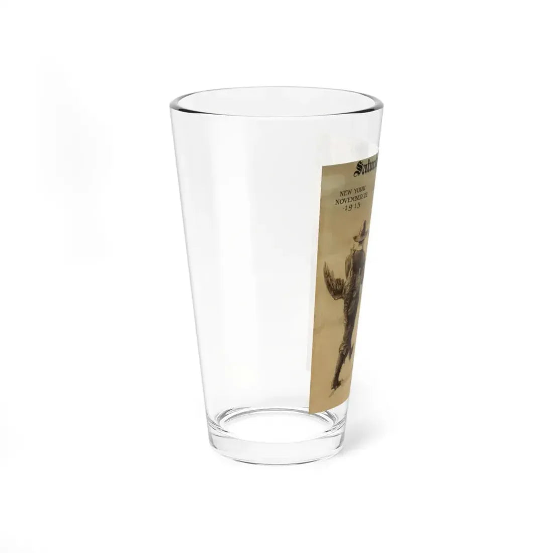 Thanksgiving, Saturday Magazine cover, November 22, 1913 (Magazine Illustration) Pint Glass 16oz - Go Mug Yourself