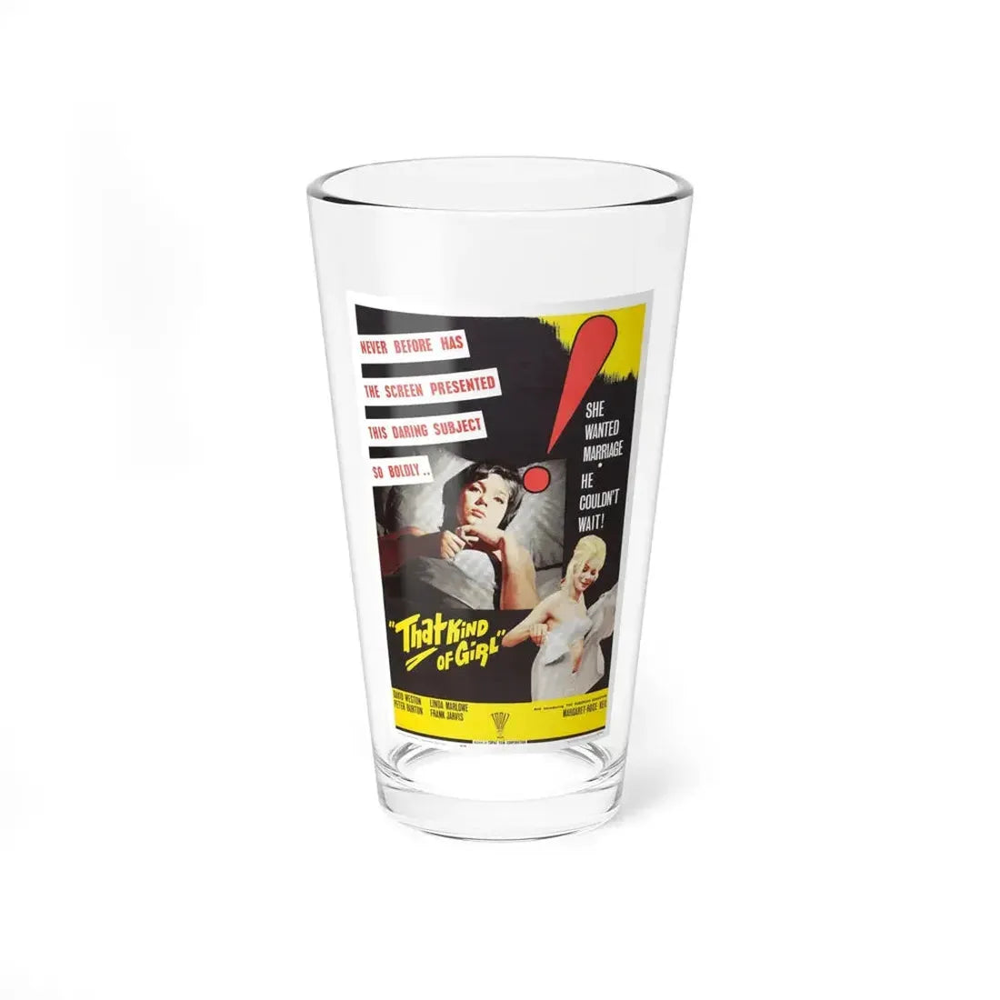 THAT KIND OF GIRL 1963 Movie Poster - Pint Glass 16oz 16oz - Go Mug Yourself