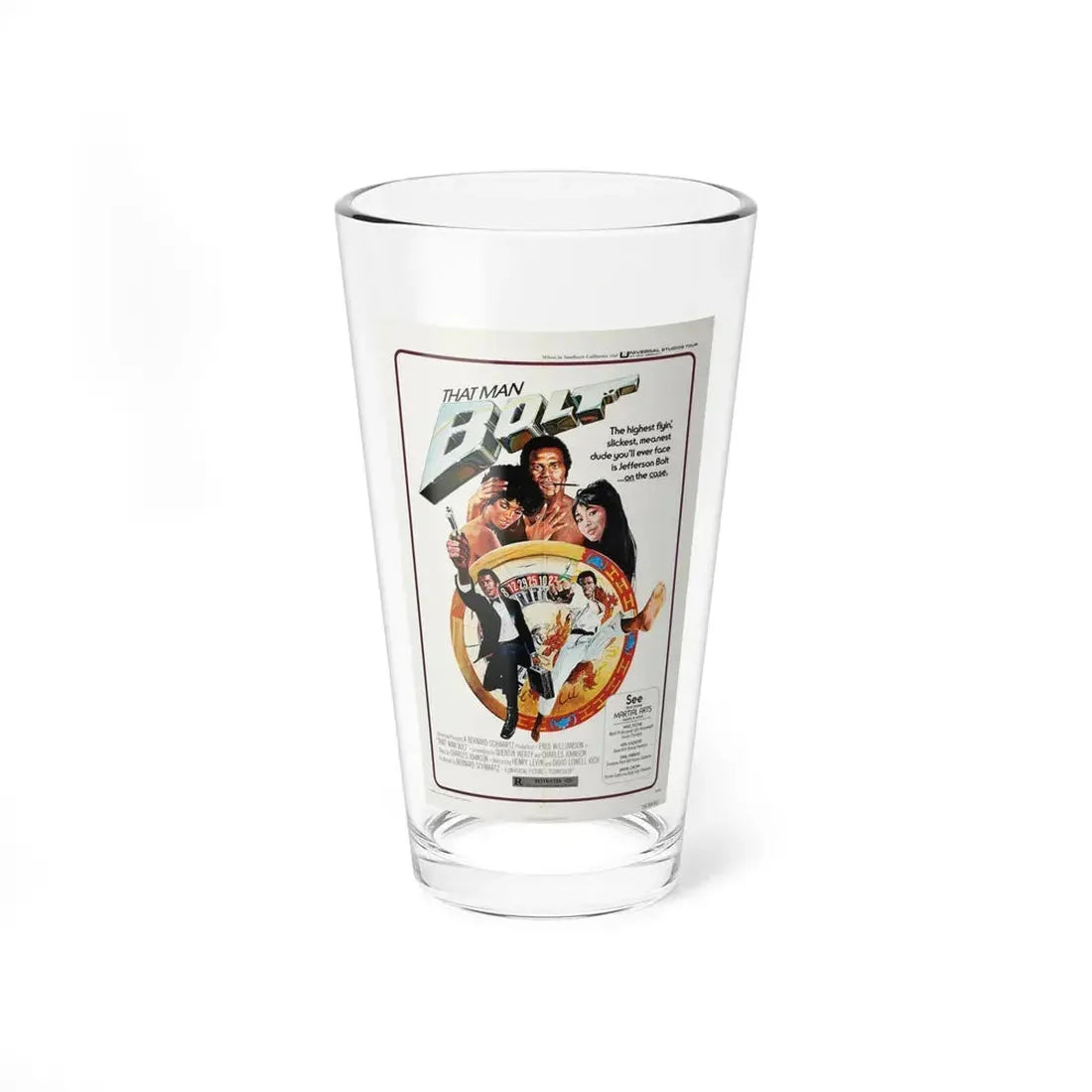 THAT MAN BOLT 1973 Movie Poster - Pint Glass 16oz 16oz - Go Mug Yourself