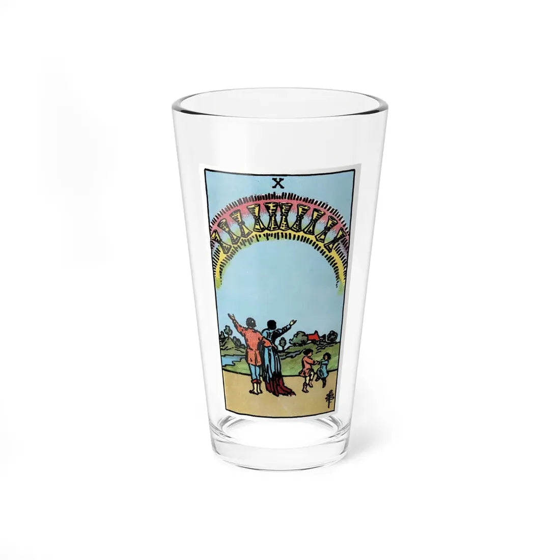 The 10 of Cups (Tarot Card) Pint Glass 16oz 16oz - Go Mug Yourself