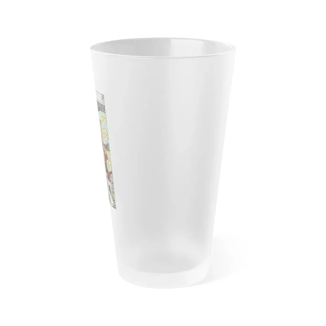The 10 of Pentacles (Tarot Card) Frosted Pint Glass 16oz - Go Mug Yourself
